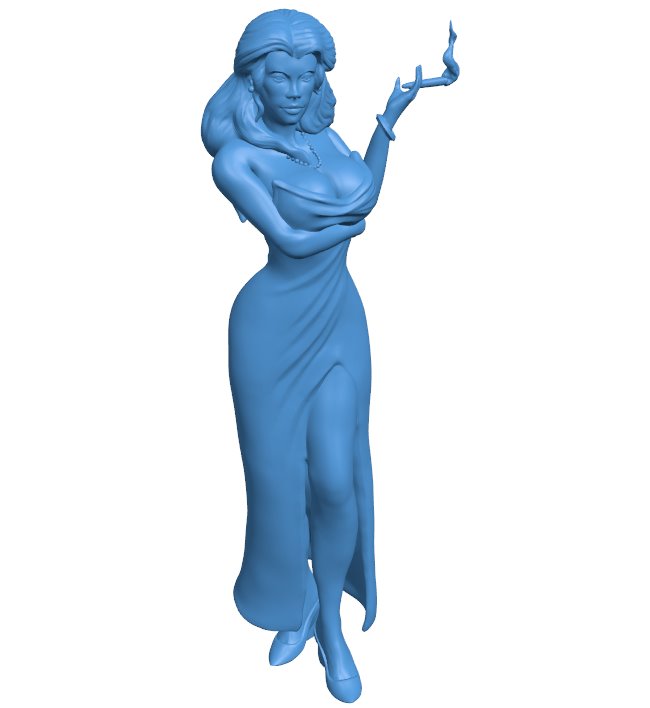 Women smoke B010532 file Obj or Stl free download 3D Model for CNC and 3d printer