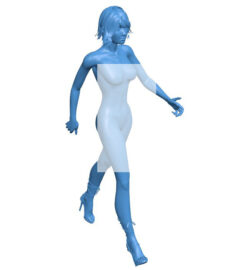 Women walking B010640 3d model file for 3d printer