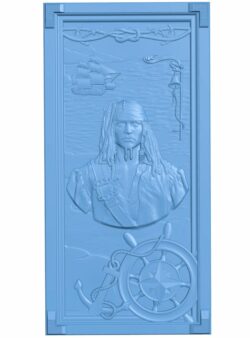 Backgammon Jack Sparrow T0008621 download free stl files 3d model for CNC wood carving