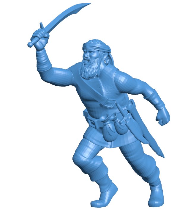 Bandit captain male B010836 3d model file for 3d printer