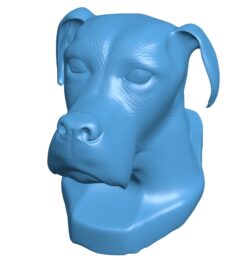 Boxer dog bust B010714 3d model file for 3d printer