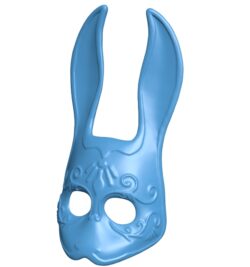 Bunny mask B010713 3d model file for 3d printer