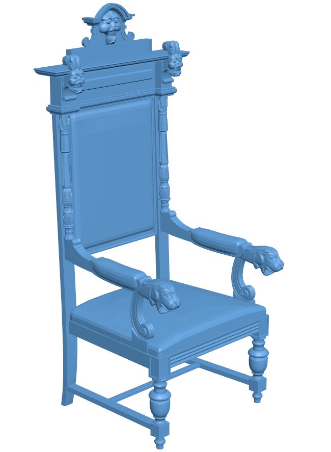 Chair T0008667 download free stl files 3d model for CNC wood carving