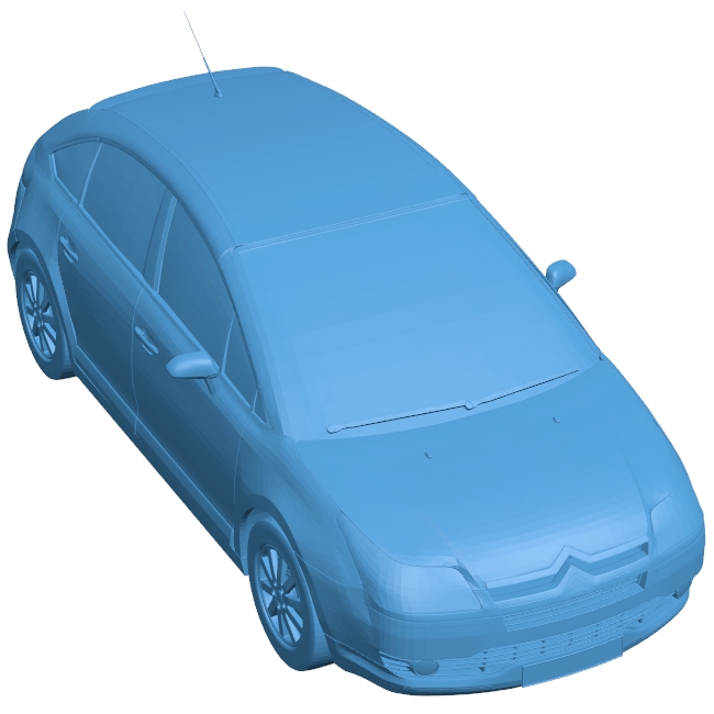 Citroen C4 car B010730 3d model file for 3d printer