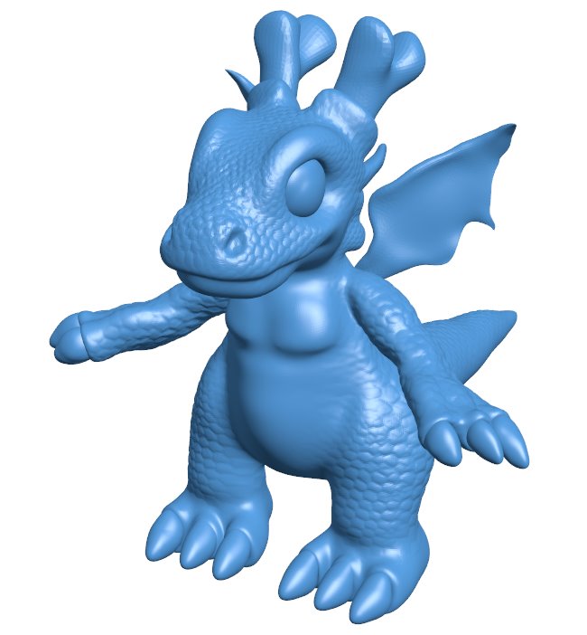 Cucciolo dragon B010860 3d model file for 3d printer