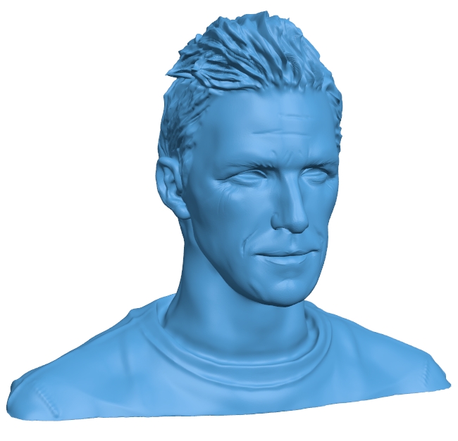 David Beckham - bust B010702 3d model file for 3d printer