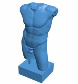Diadumenos Male Torso at The Louvre, Paris B010832 3d model file for 3d printer