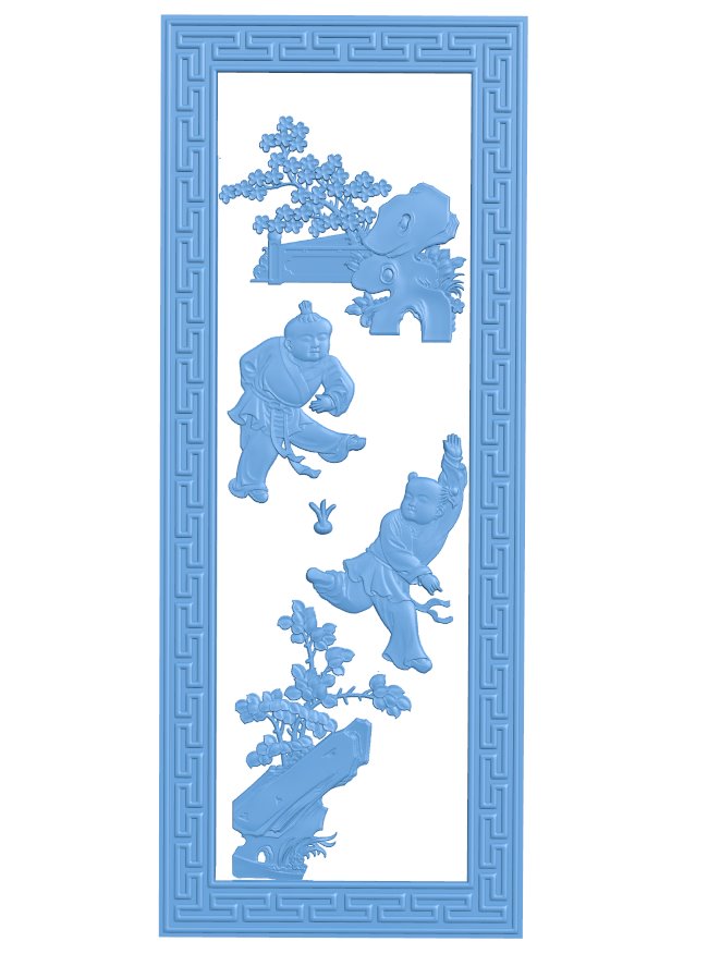 Door frame pattern T0008588 download free stl files 3d model for CNC wood carving