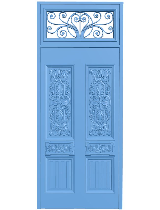 Door pattern T0008786 download free stl files 3d model for CNC wood carving