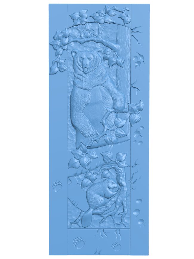 Door pattern T0008797 download free stl files 3d model for CNC wood carving