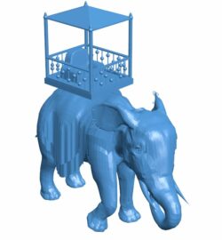 Elephant palanquin B010804 3d model file for 3d printer