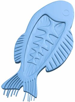 Fish tray T0008912 download free stl files 3d model for CNC wood carving