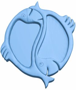 Fish tray T0008993 download free stl files 3d model for CNC wood carving