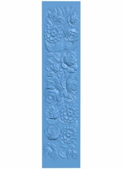Flower painting T0008487 download free stl files 3d model for CNC wood carving