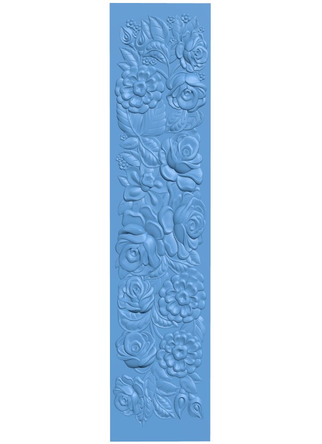 Flower painting T0008487 download free stl files 3d model for CNC wood carving