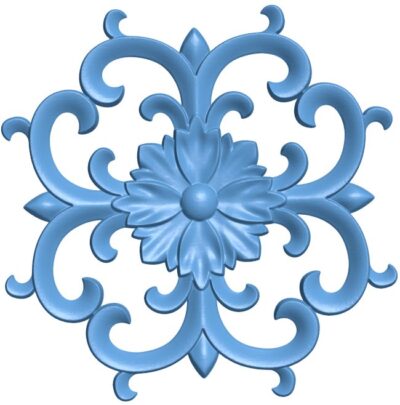 Flower pattern T0008396 download free stl files 3d model for CNC wood carving