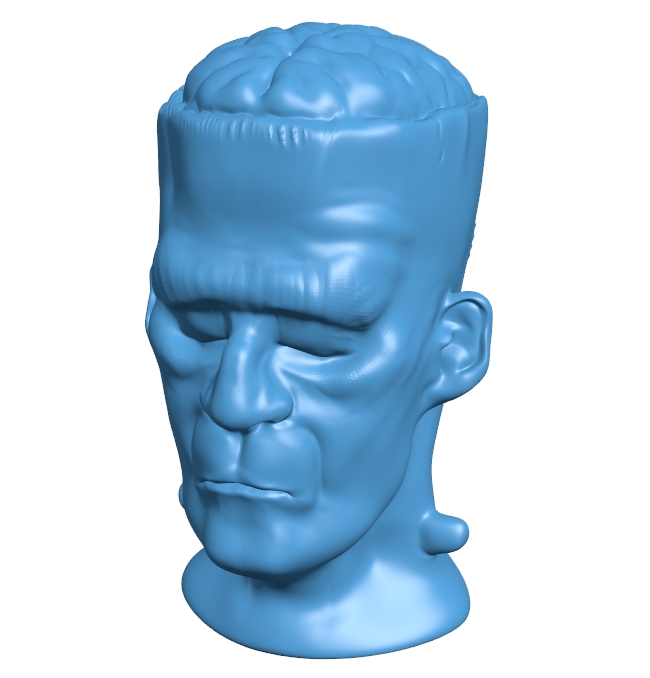 Frank zombie - head B010708 3d model file for 3d printer