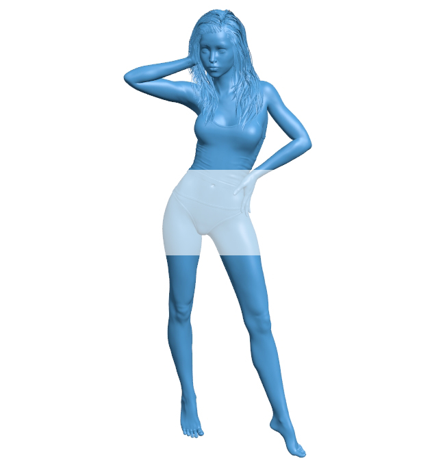 Girl posing B010759 3d model file for 3d printer