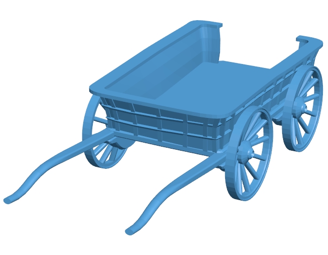 Hay wagon full B010762 3d model file for 3d printer