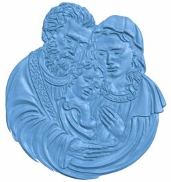 Holy Family T0008994 download free stl files 3d model for CNC wood carving
