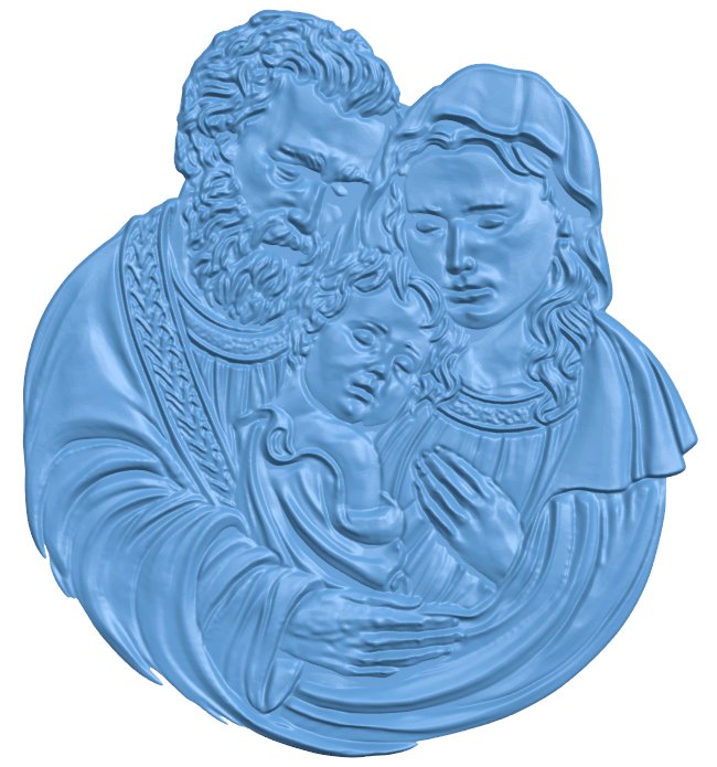 Holy Family T0008994 download free stl files 3d model for CNC wood carving
