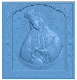Icon Of The Mother Of God T0008995 download free stl files 3d model for CNC wood carving