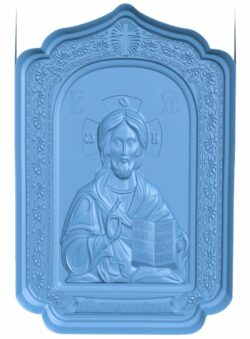 Icon of Jesus Christ T0008557 download free stl files 3d model for CNC wood carving
