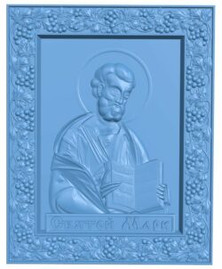 Icon of Saint Mark T0008558 download free stl files 3d model for CNC wood carving