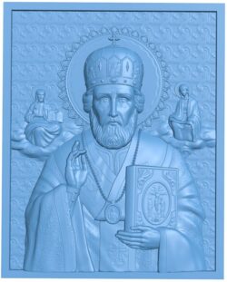 Icon of Saint Nicholas T0008636 download free stl files 3d model for CNC wood carving
