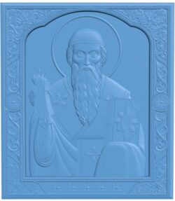 Icon of Saint Spyridon of Trimythous T0008847 download free stl files 3d model for CNC wood carving