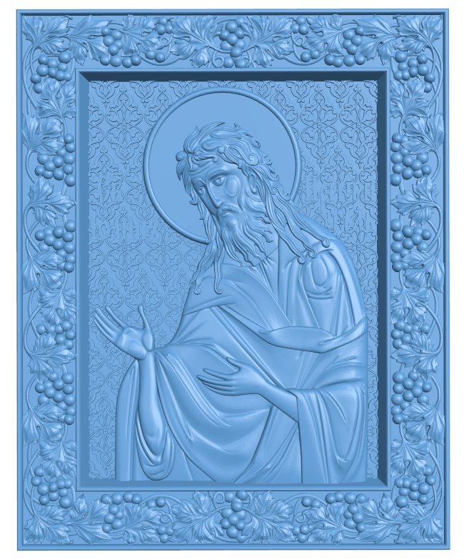 Icon of St. John the Baptist T0008527 download free stl files 3d model for CNC wood carving