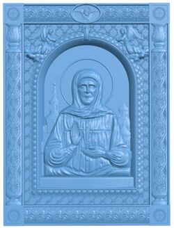 Icon of the Holy Matrona of Moscow T0008529 download free stl files 3d model for CNC wood carving