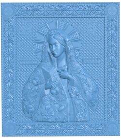 Icon of the Kaluga Mother of God T0008893 download free stl files 3d model for CNC wood carving