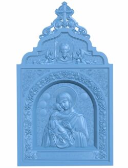 Icon of the Mother of God T0008894 download free stl files 3d model for CNC wood carving