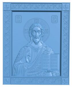 Icon of the Pantocrator T0008560 download free stl files 3d model for CNC wood carving