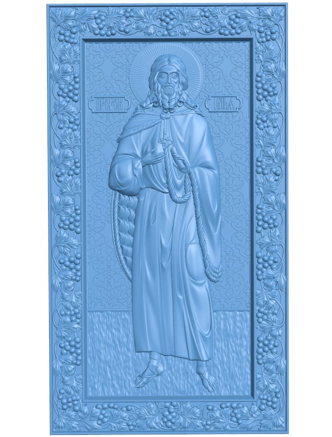 Icon of the Prophet Elijah T0008895 download free stl files 3d model for CNC wood carving
