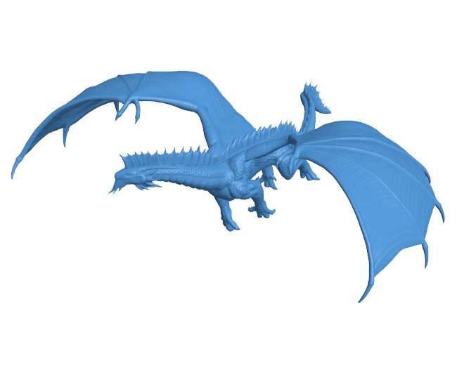 Legendary dragon B010808 3d model file for 3d printer