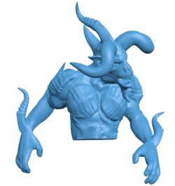 Low poly minotaur B010737 3d model file for 3d printer