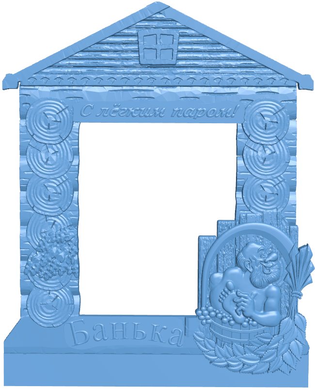 Picture frame or mirror T0009013 download free stl files 3d model for CNC wood carving