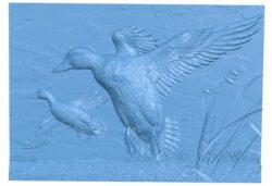 Picture of ducks T0008576 download free stl files 3d model for CNC wood carving