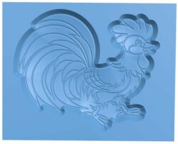 Rooster gingerbread mold T0008654 download free stl files 3d model for CNC wood carving