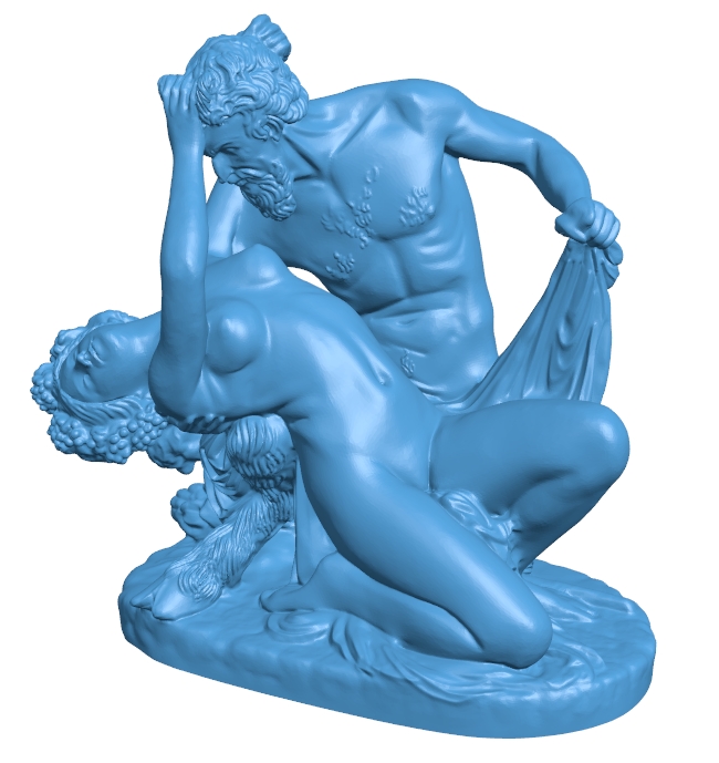 Satyr and women B010767 3d model file for 3d printer