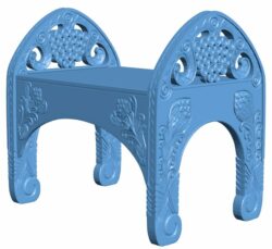 Stool T0008435 download free stl files 3d model for CNC wood carving