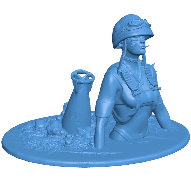 Tank girl B010807 3d model file for 3d printer