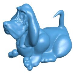 The dog is lying down B010701 3d model file for 3d printer