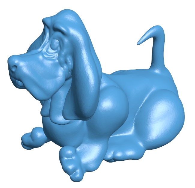 The dog is lying down B010701 3d model file for 3d printer