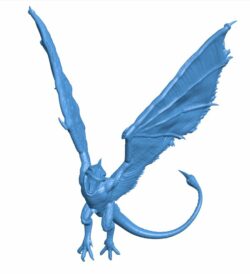 The dragon took off and flew high B010799 3d model file for 3d printer