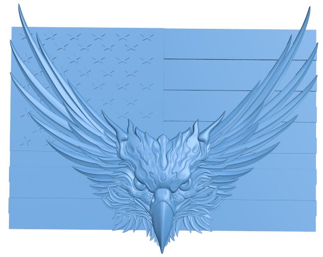 USA Eagle T0009020 download free stl files 3d model for CNC wood carving