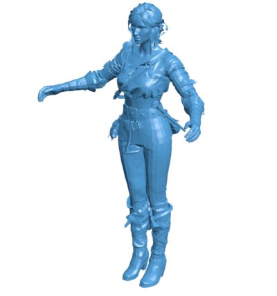 Warrior woman B010742 3d model file for 3d printer