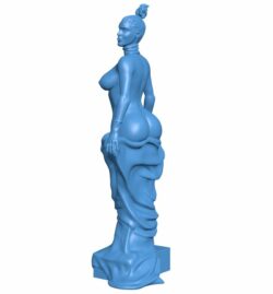 Woman and dress B010788 3d model file for 3d printer